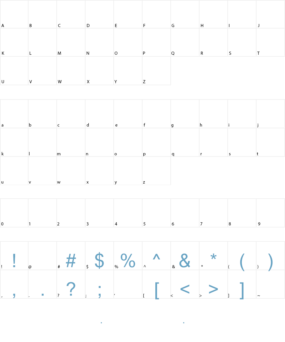 NeoclassicFleuronsFree Font Character