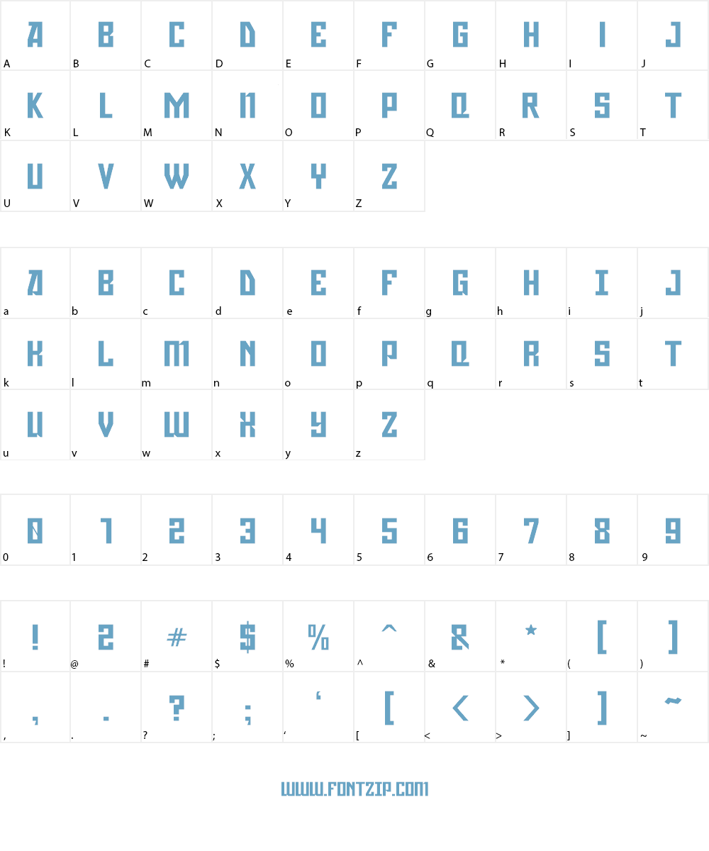Gagarin Font Character
