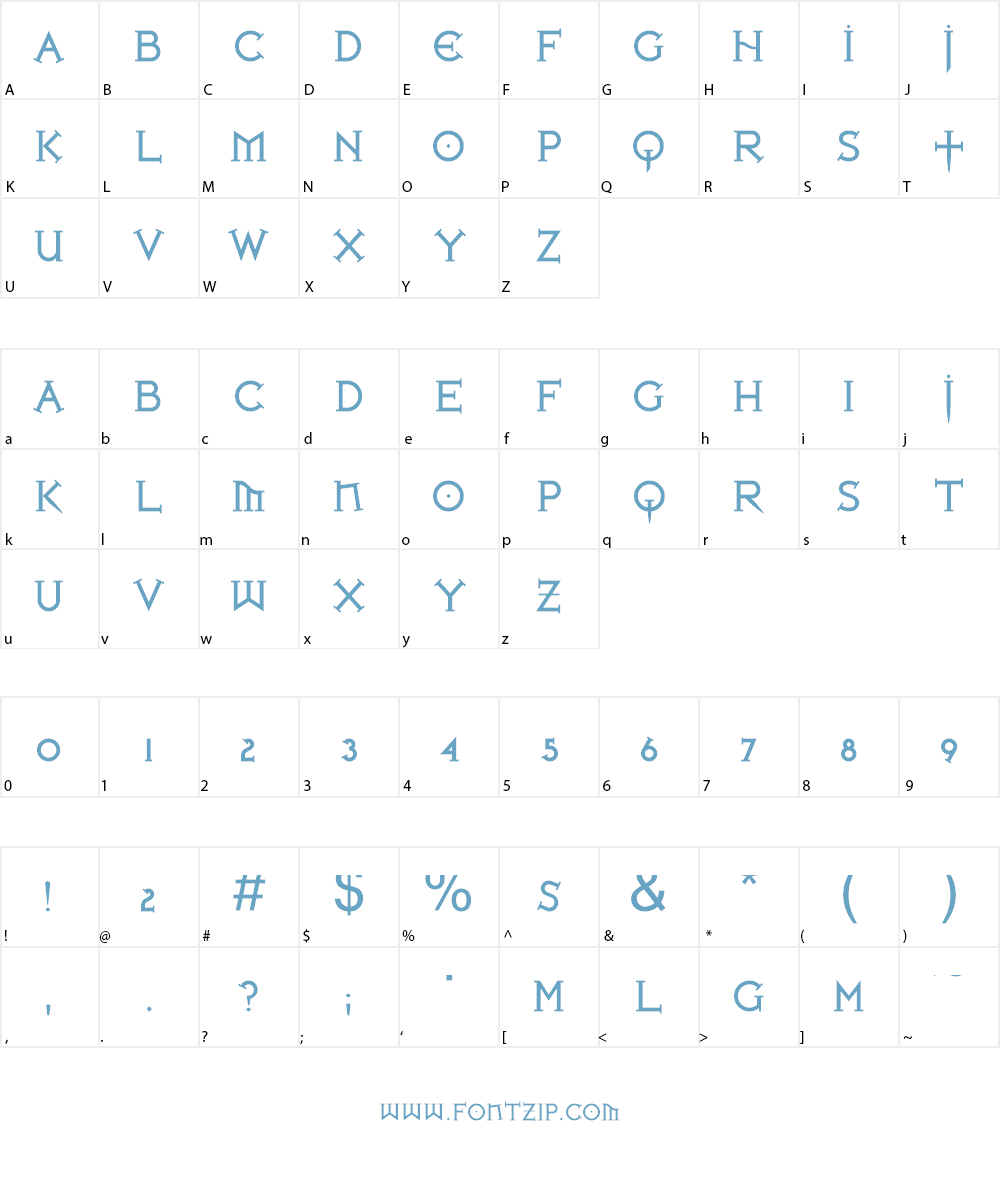 Iron League Font Character