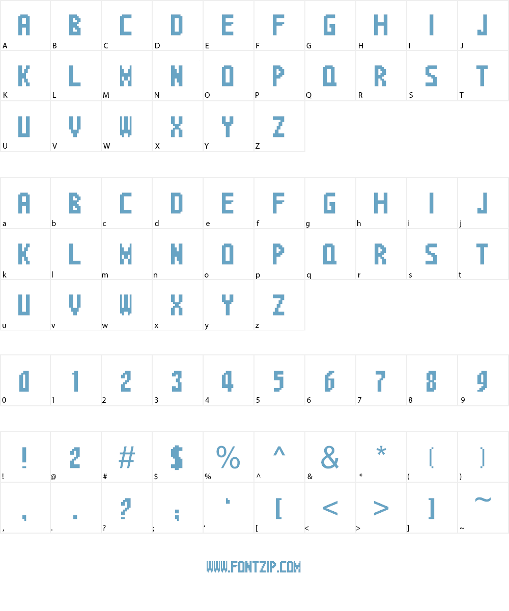 Sonic Advance 2 Font Character