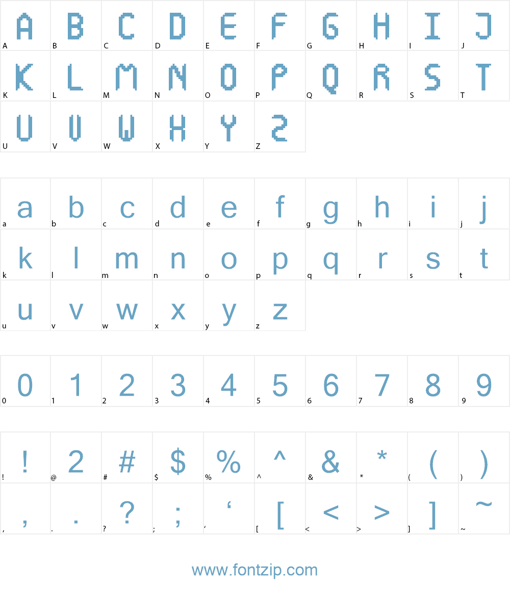 Duh, Pixels! Font Character