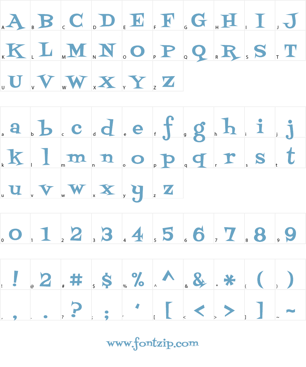 Fontdiner Swanky Font Character
