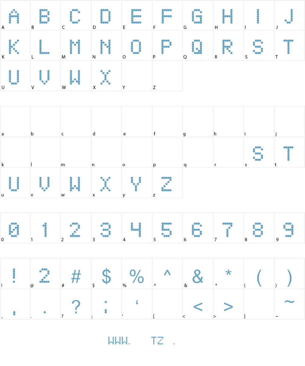 Green Lights Font Character