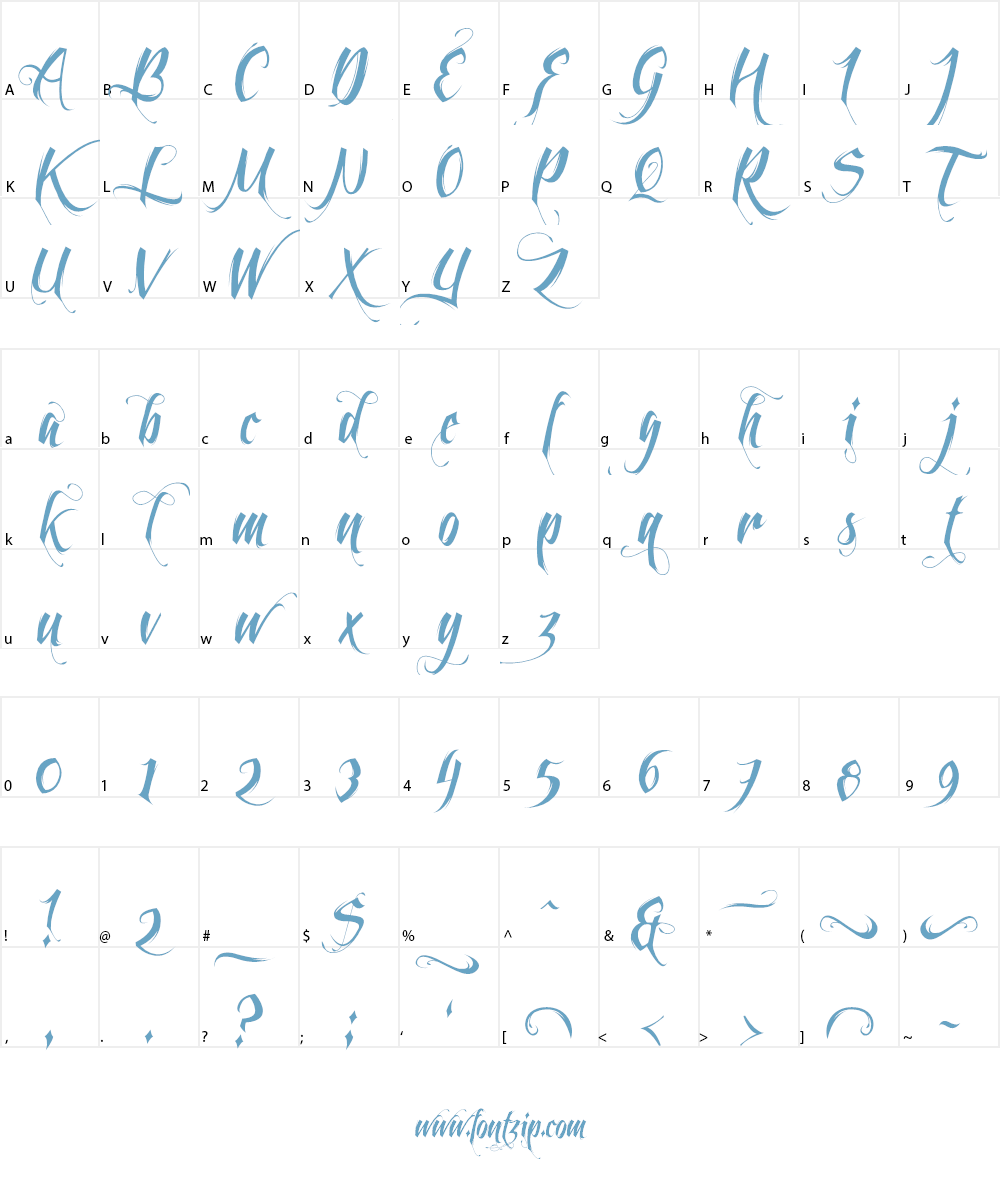Feathergraphy Decoration Font Character