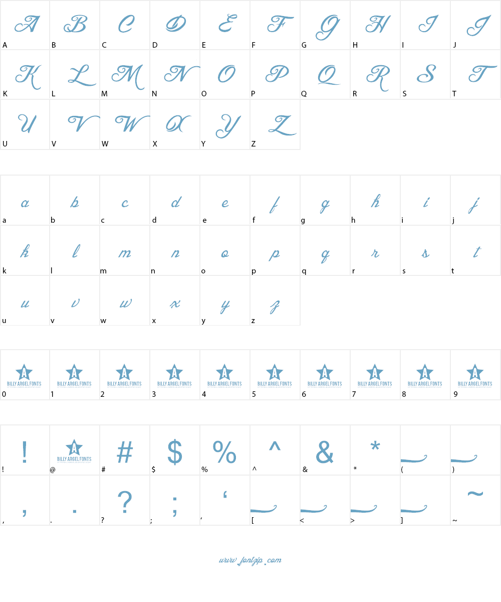 Blessed Day Font Character