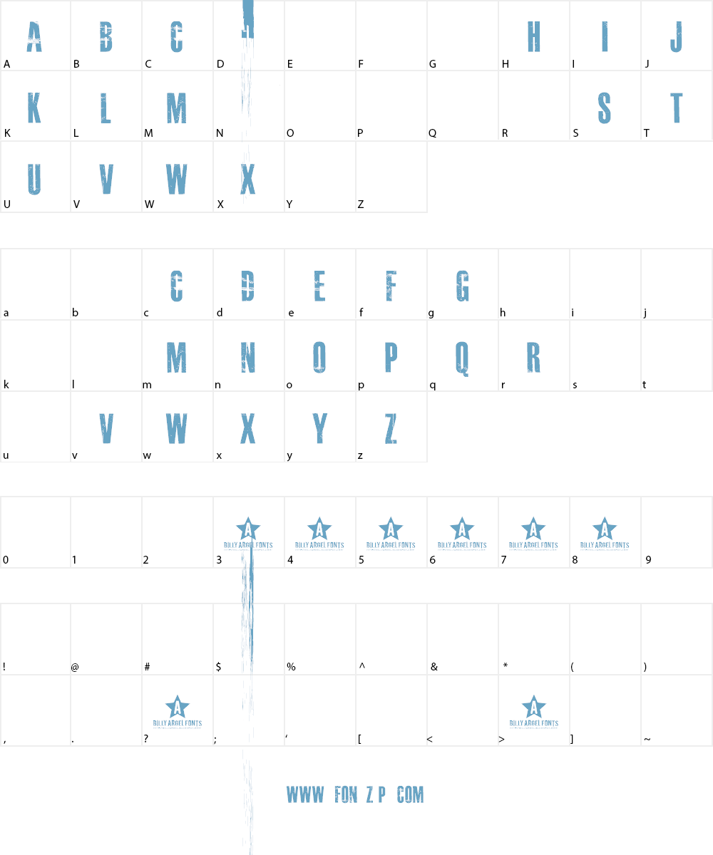MASTERPLAN Font Character