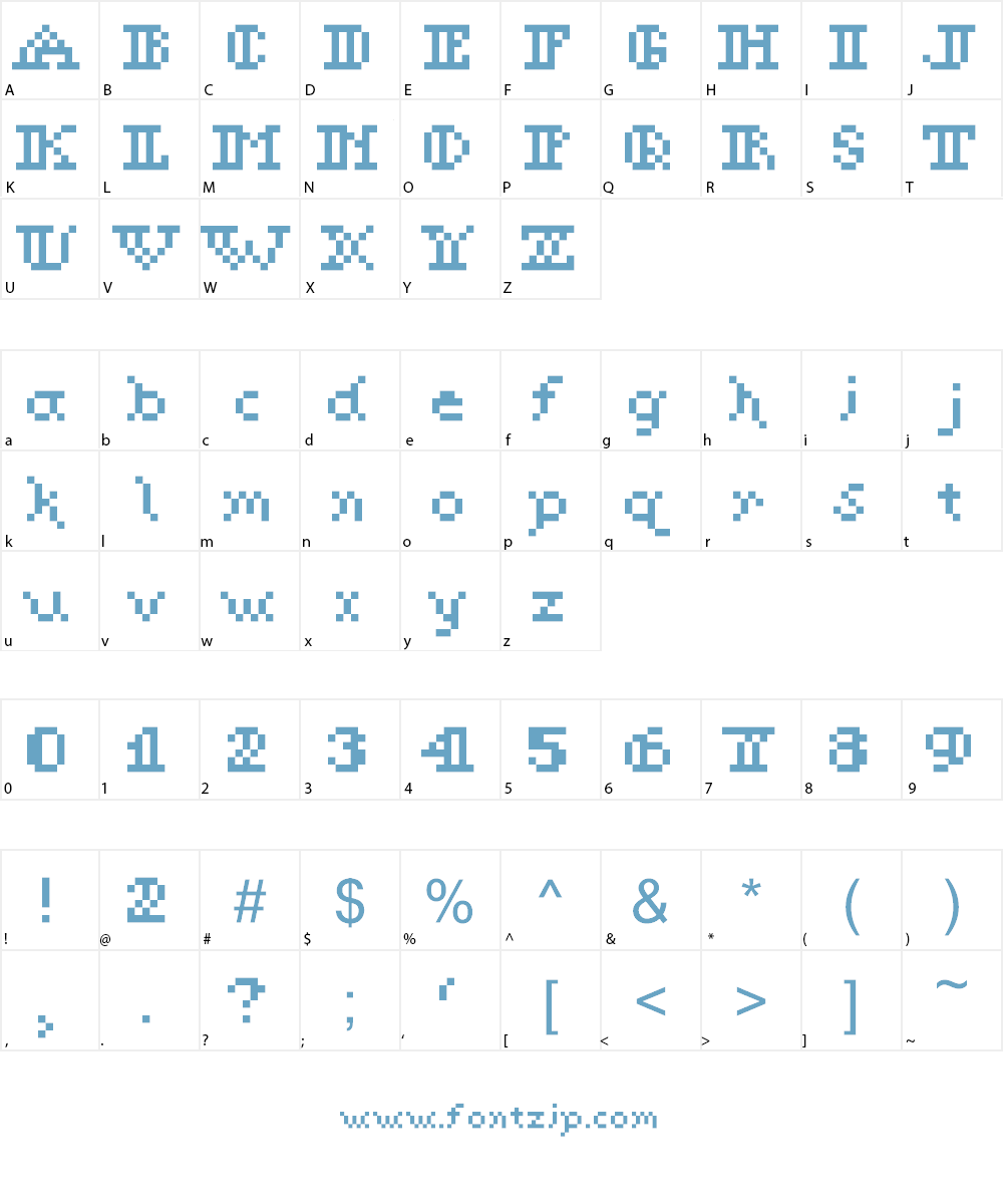 Baby Goth Font Character