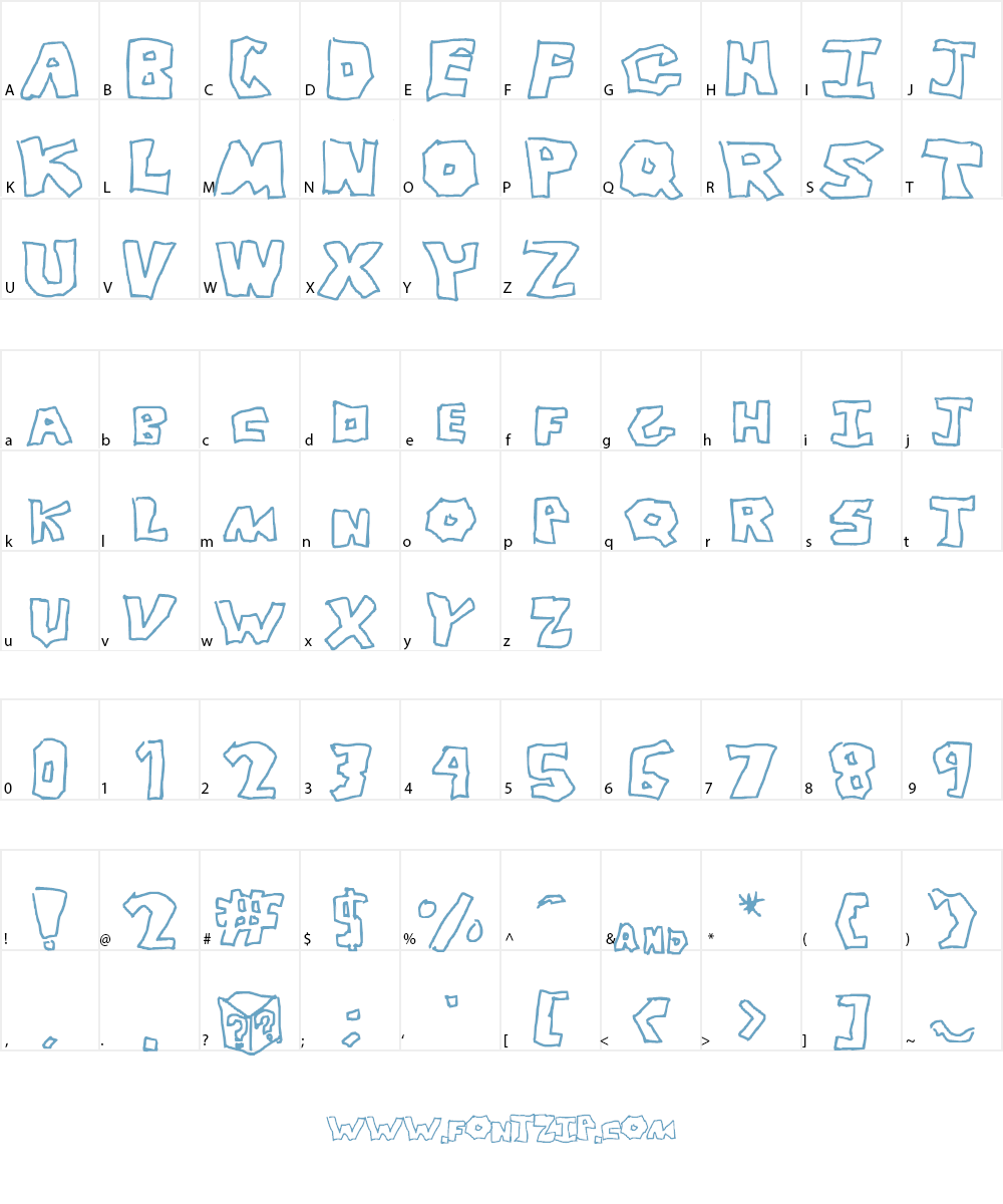 Re-Donk-U-Less Font Character