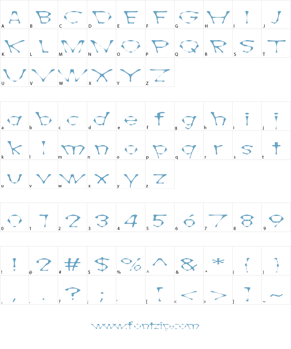AwlScrawl Font Character