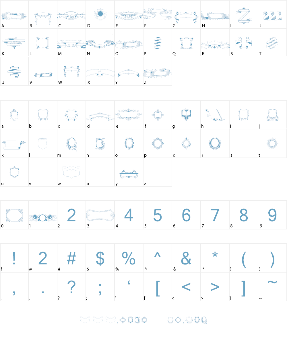 FreeRibbons Font Character