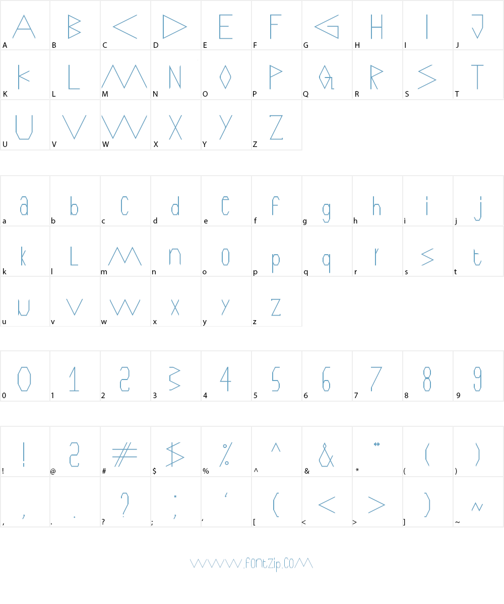 Sharps Font Character