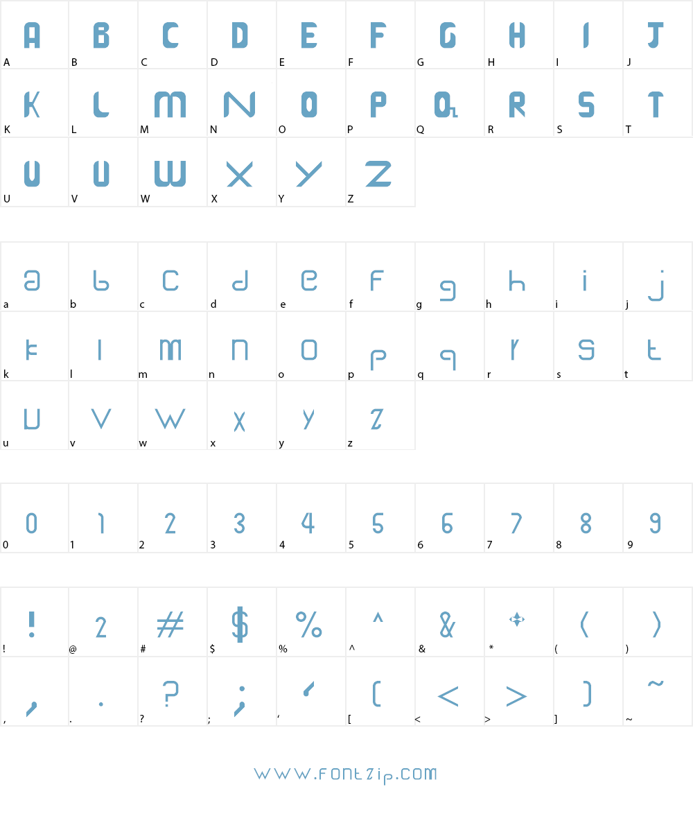 Slim-Rounded Font Character