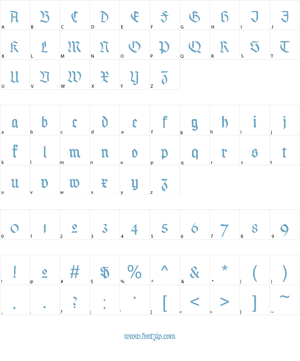 Koch Black Font Character
