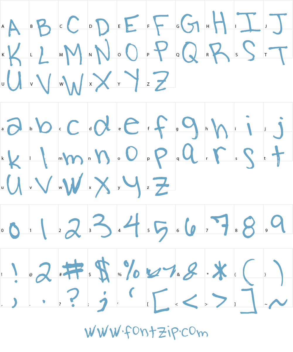 Milo's Grade Five Font Character