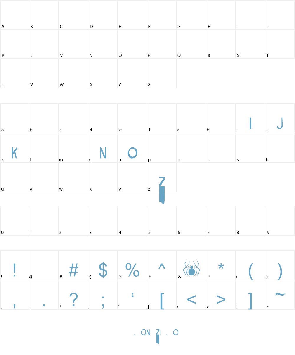 NAKED Font Character