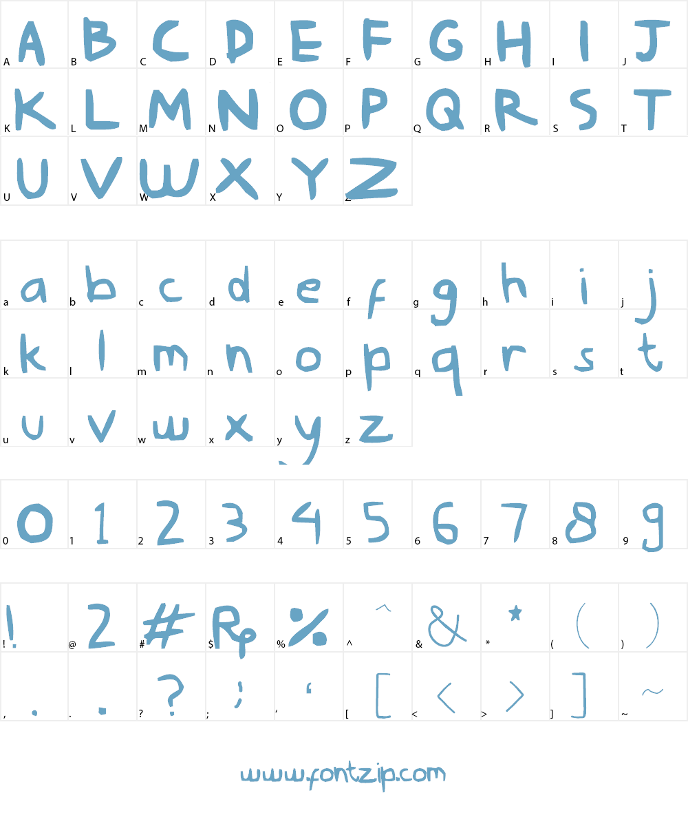 Nyonya Gendut Font Character