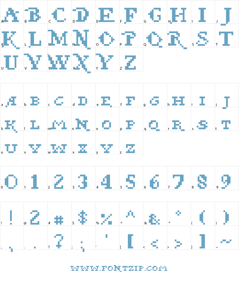 Pixel Pirate Font Character