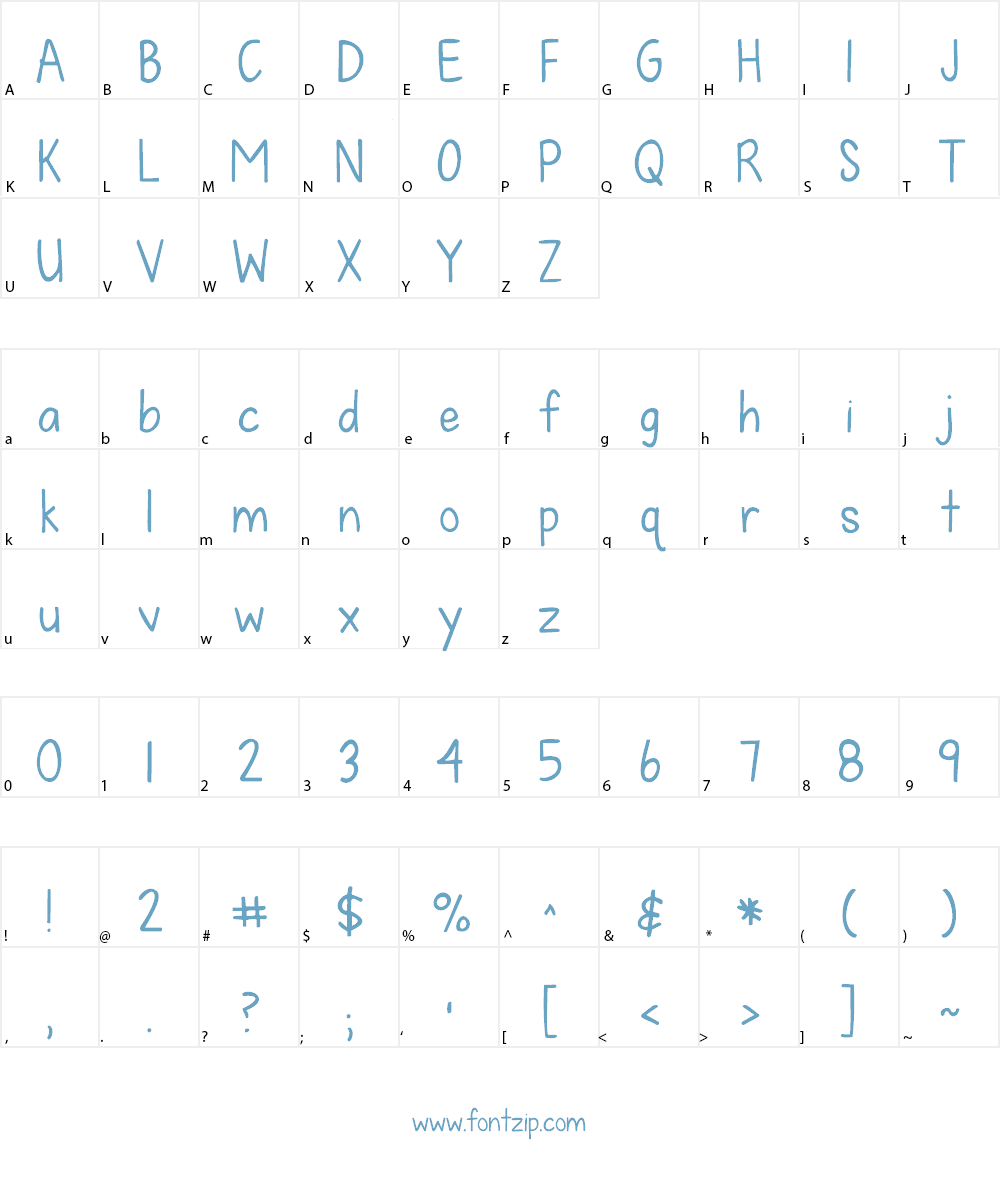 KG Fall For You Font Character