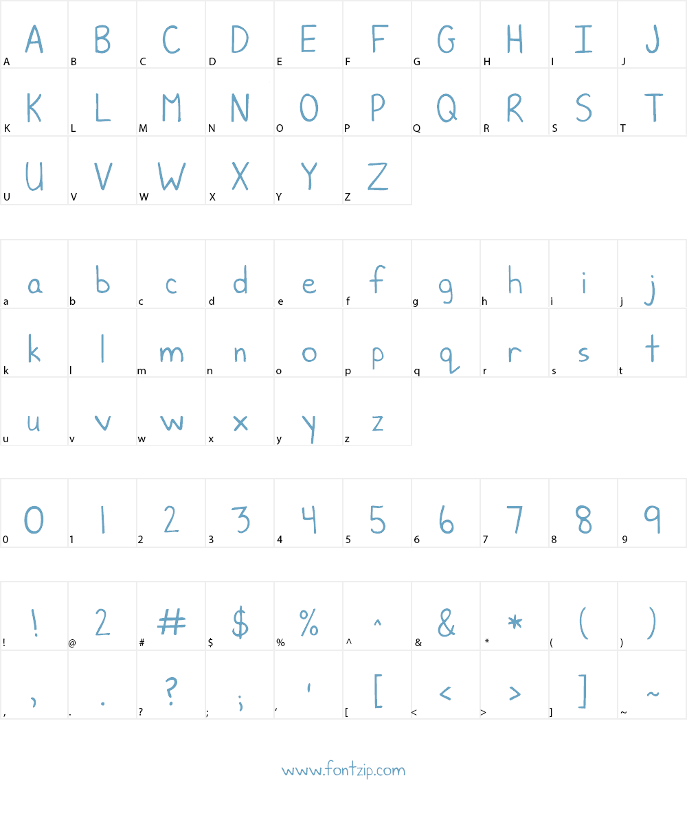 KG June Bug Font Character
