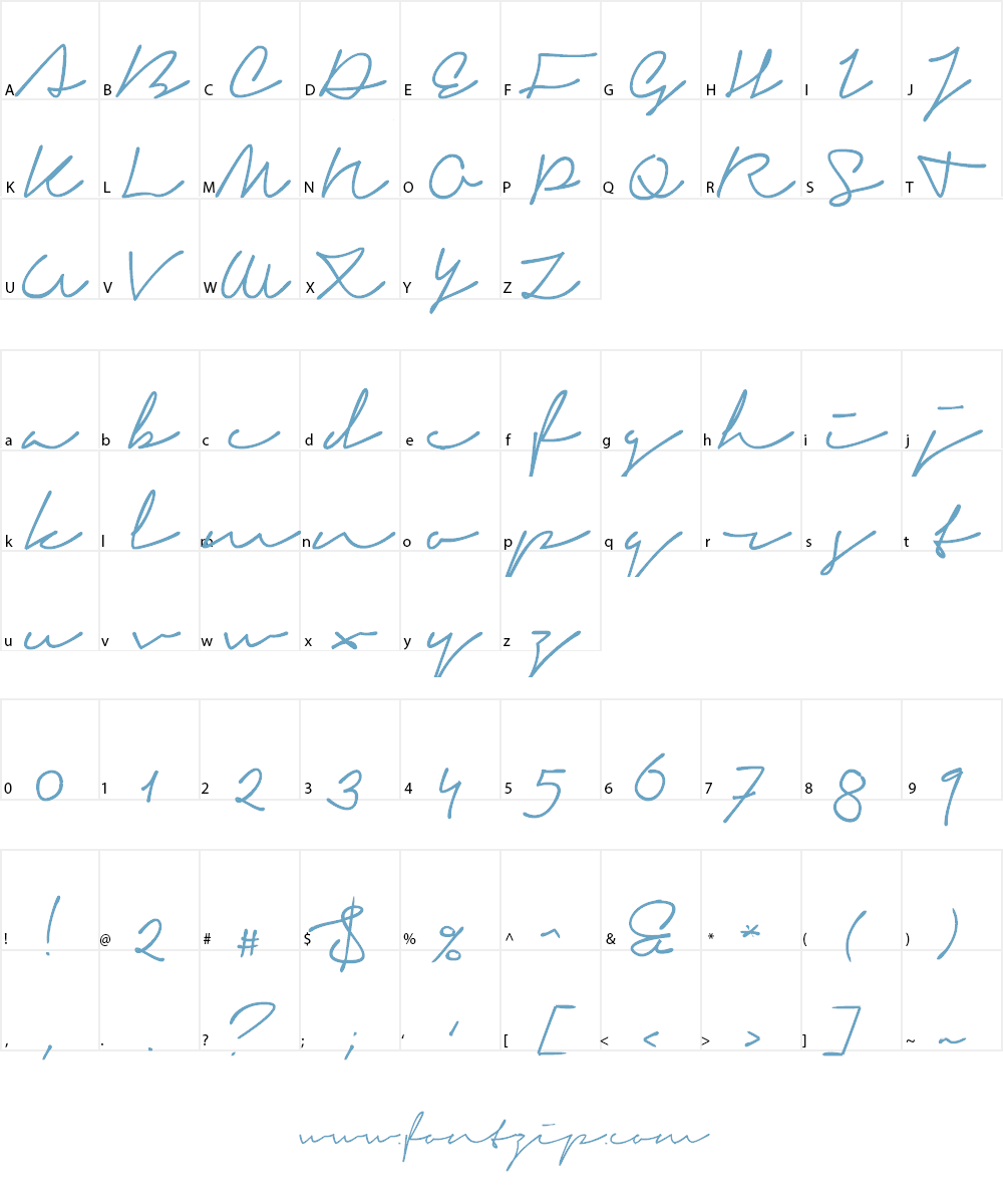 Signerica Fat Font Character