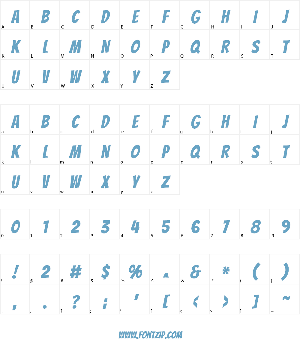Bangers Font Character