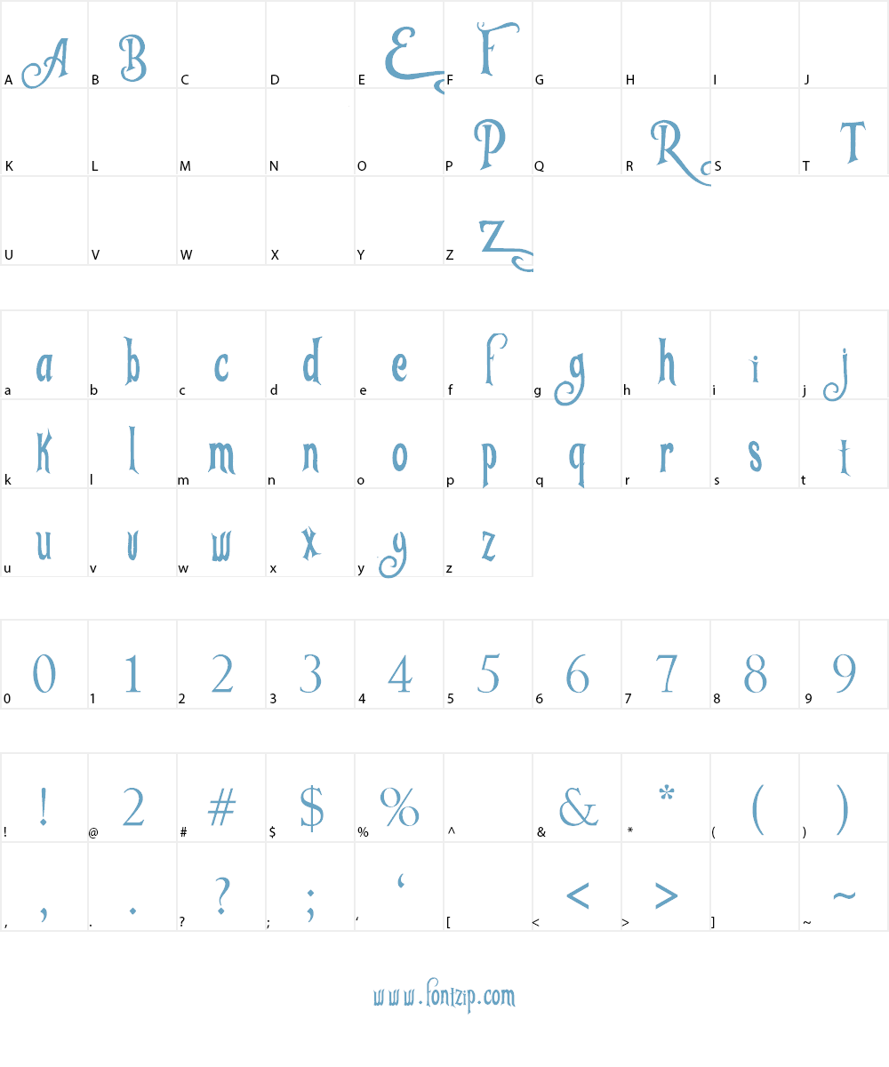 Tangled Font Character