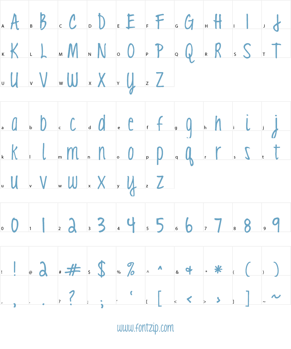 KG Love You Through It Font Character