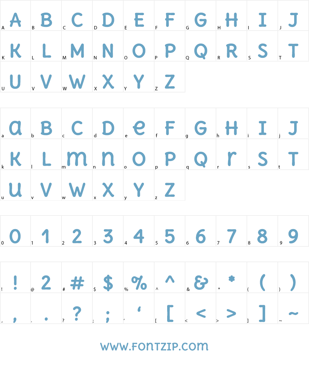 Delius Unicase Font Character