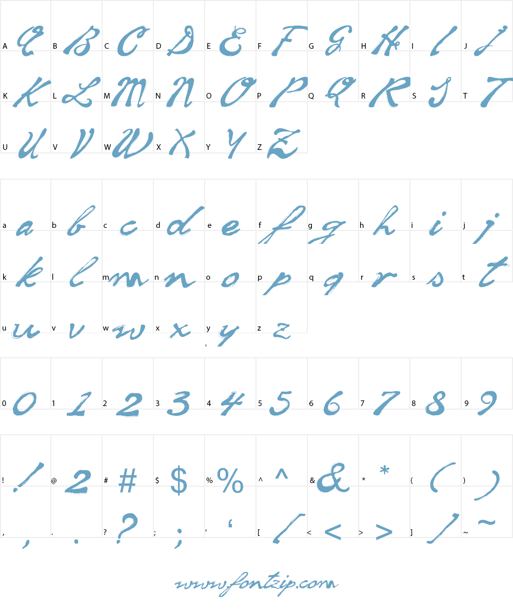 soul handwriting_free-version Font Character