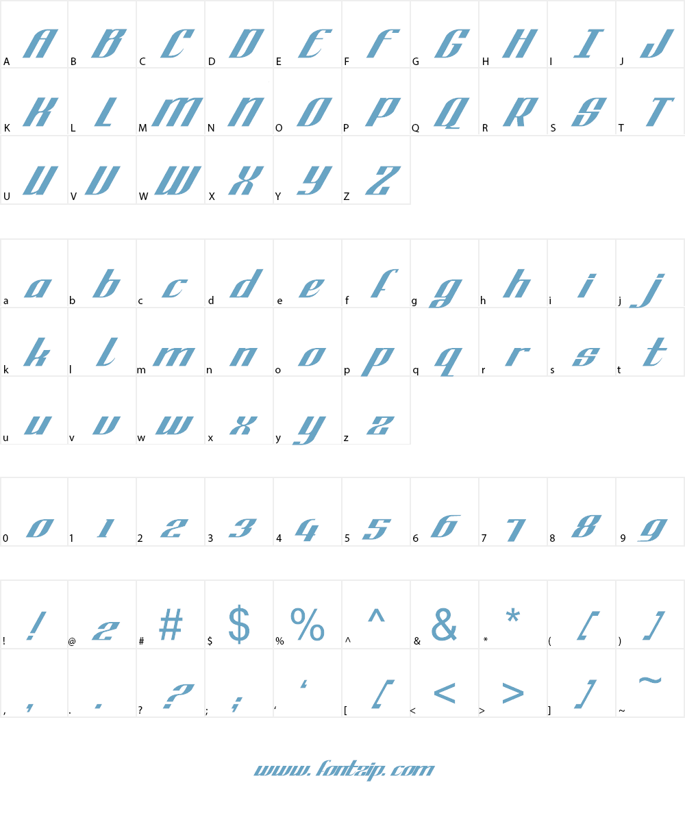 Ganymede Takeover Font Character