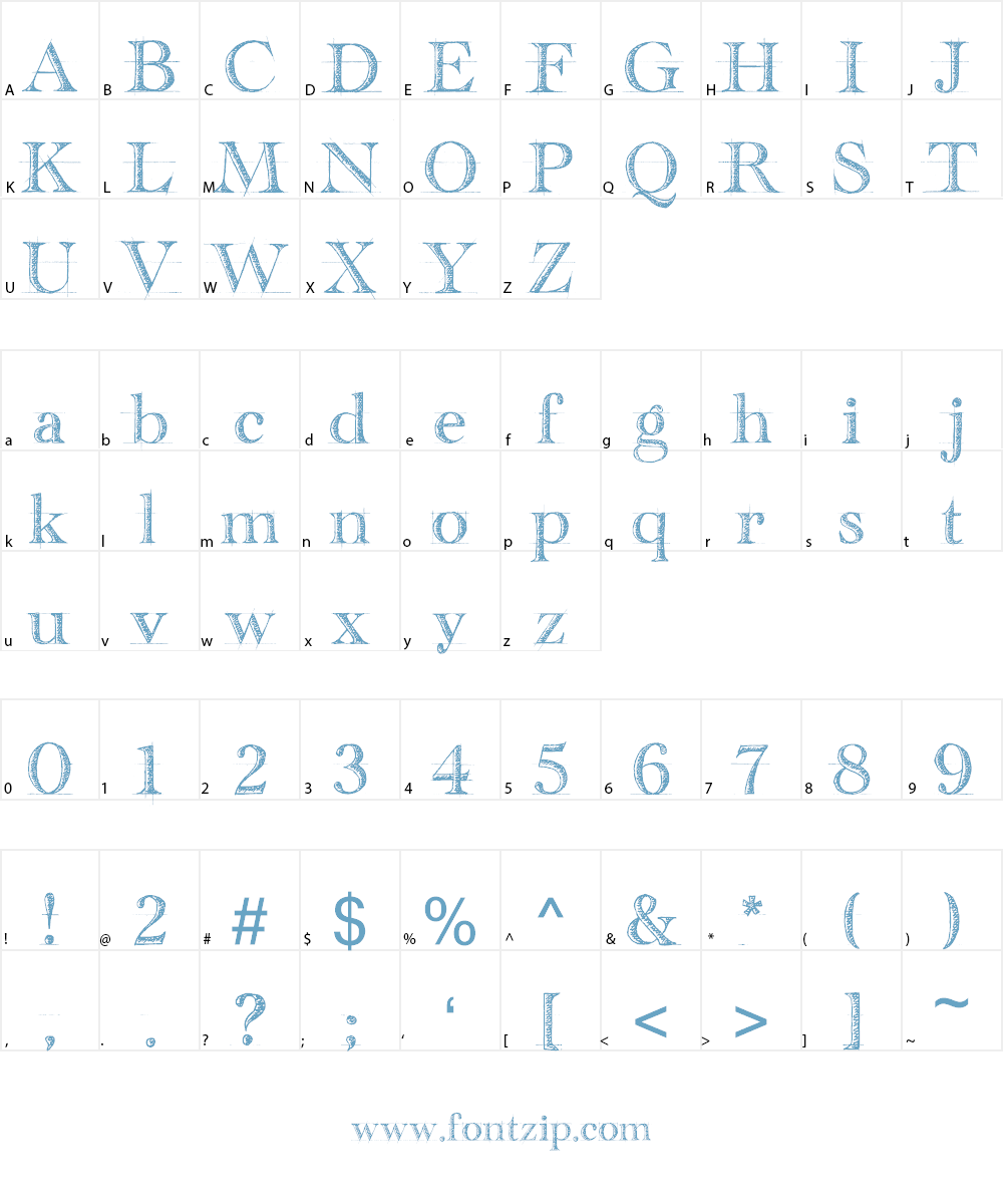 handwriting-draft_free-version Font Character