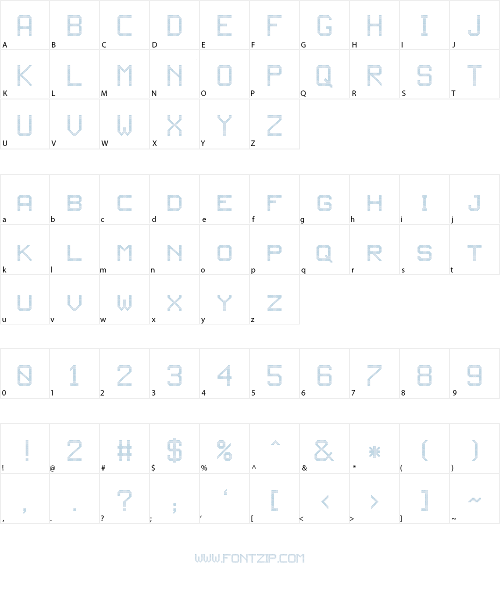 JD LED3 Font Character