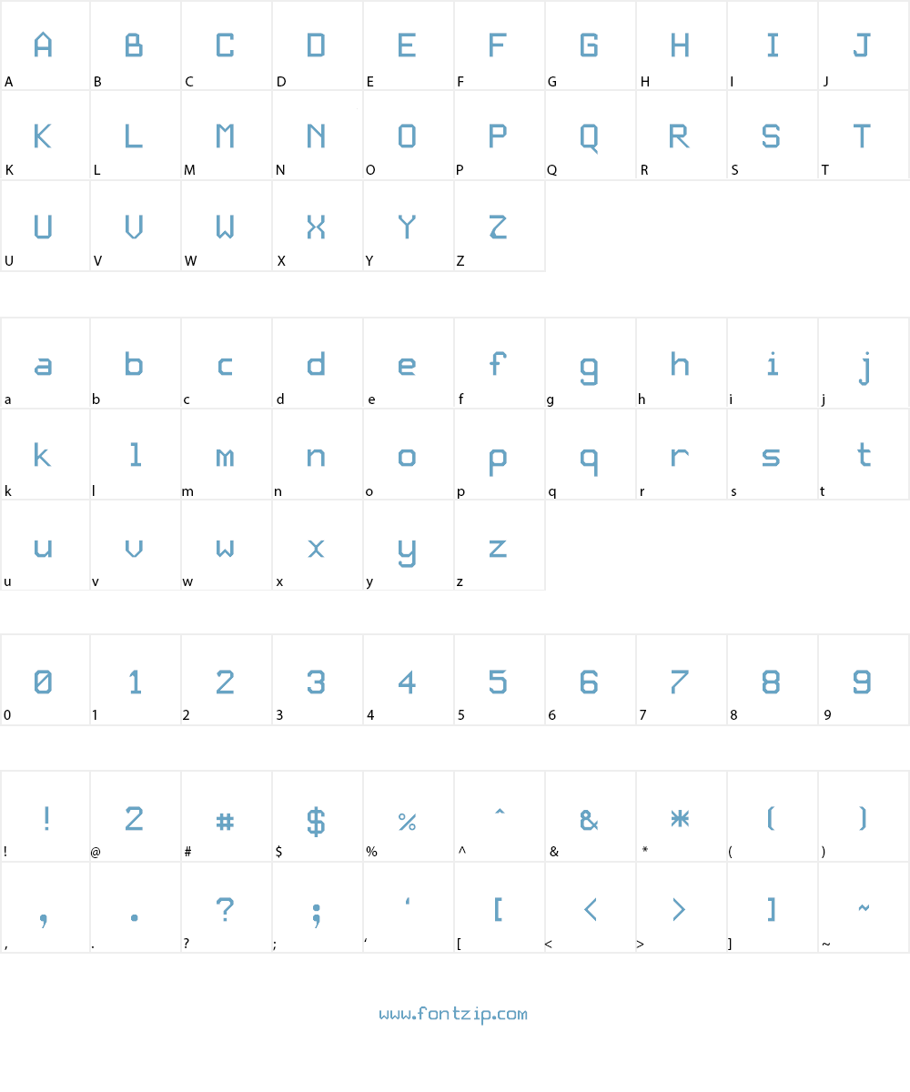 JD Nadia Font Character