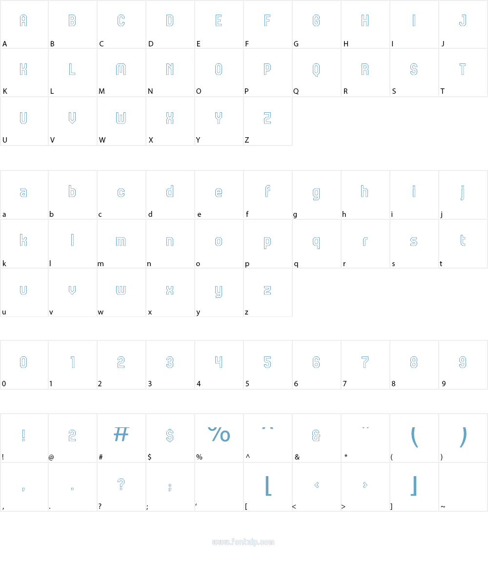 JD Garden Font Character