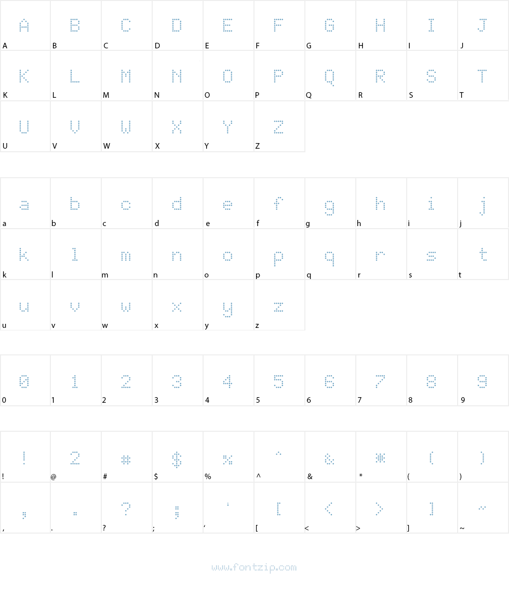 JD LCD Rounded Font Character