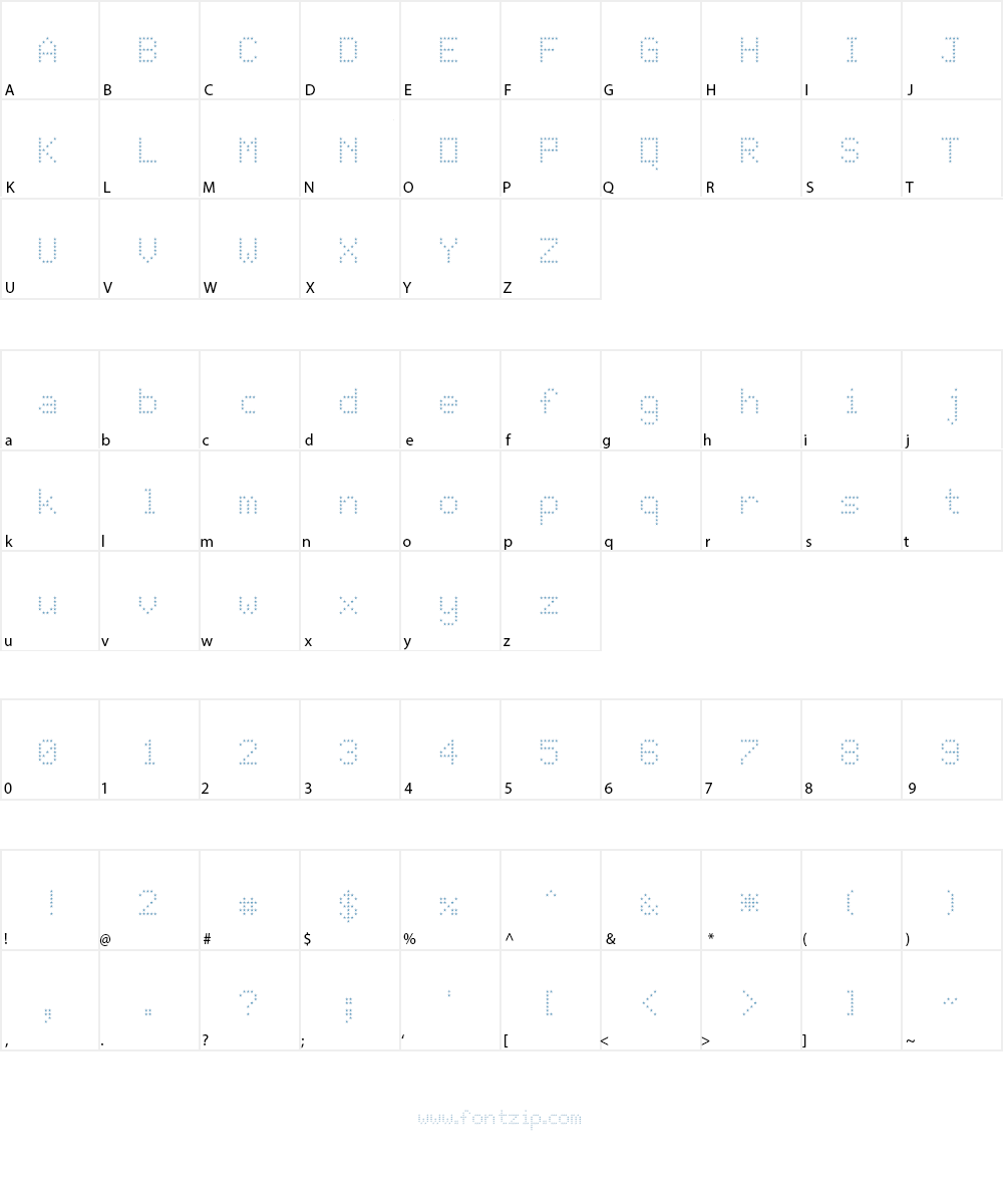 JD Stars Font Character