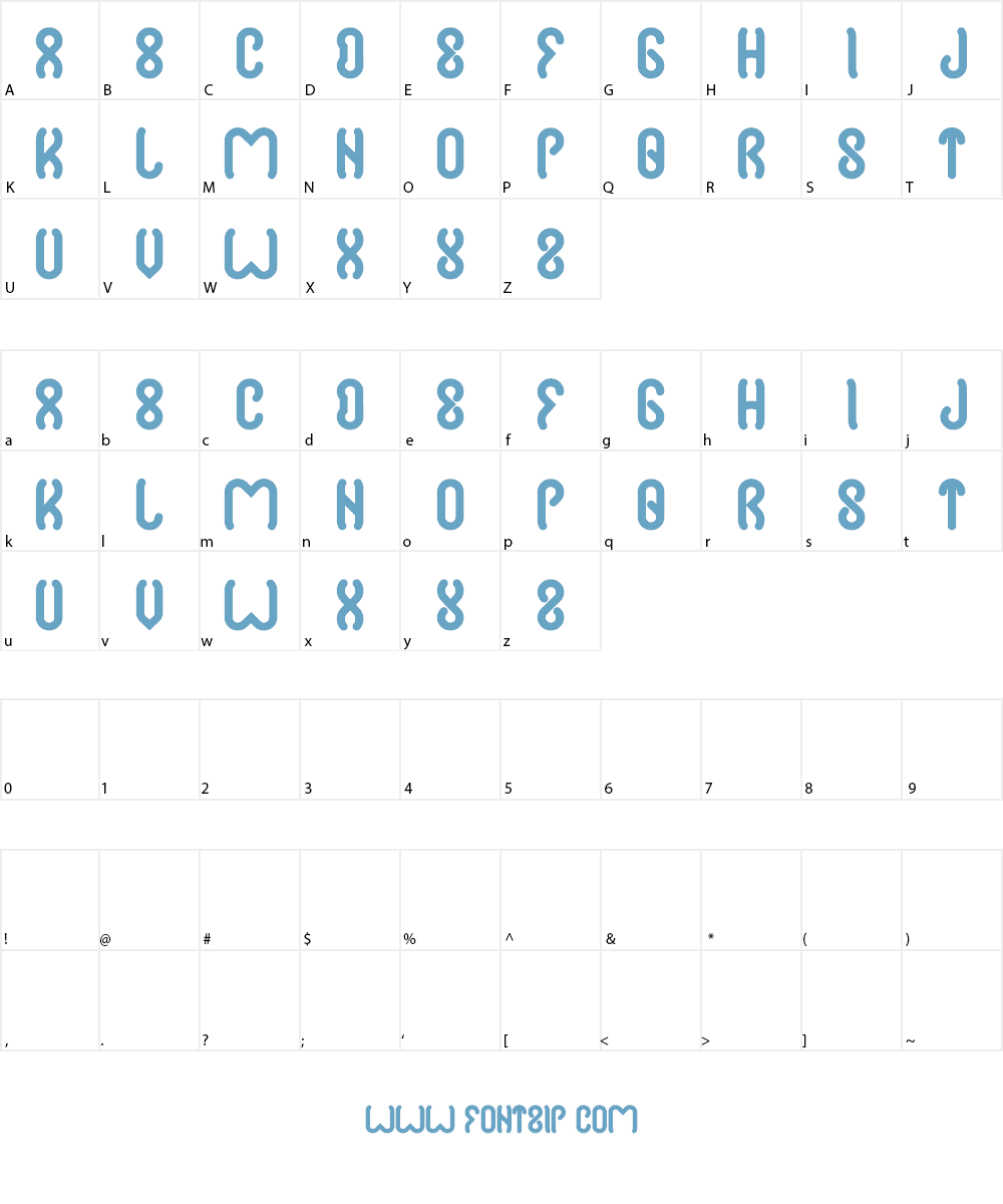 justta Font Character