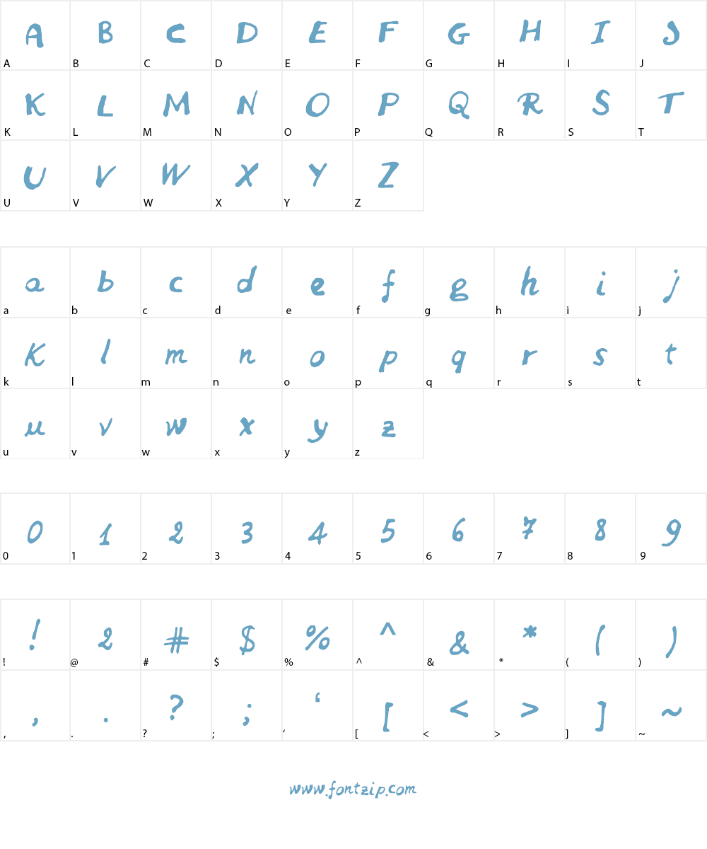 JDBrush Font Character