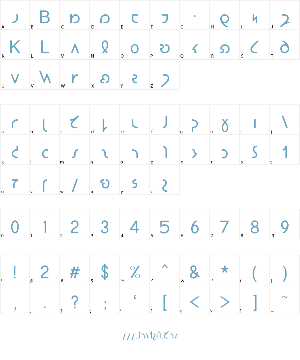 ESL Gothic Shavian Font Character