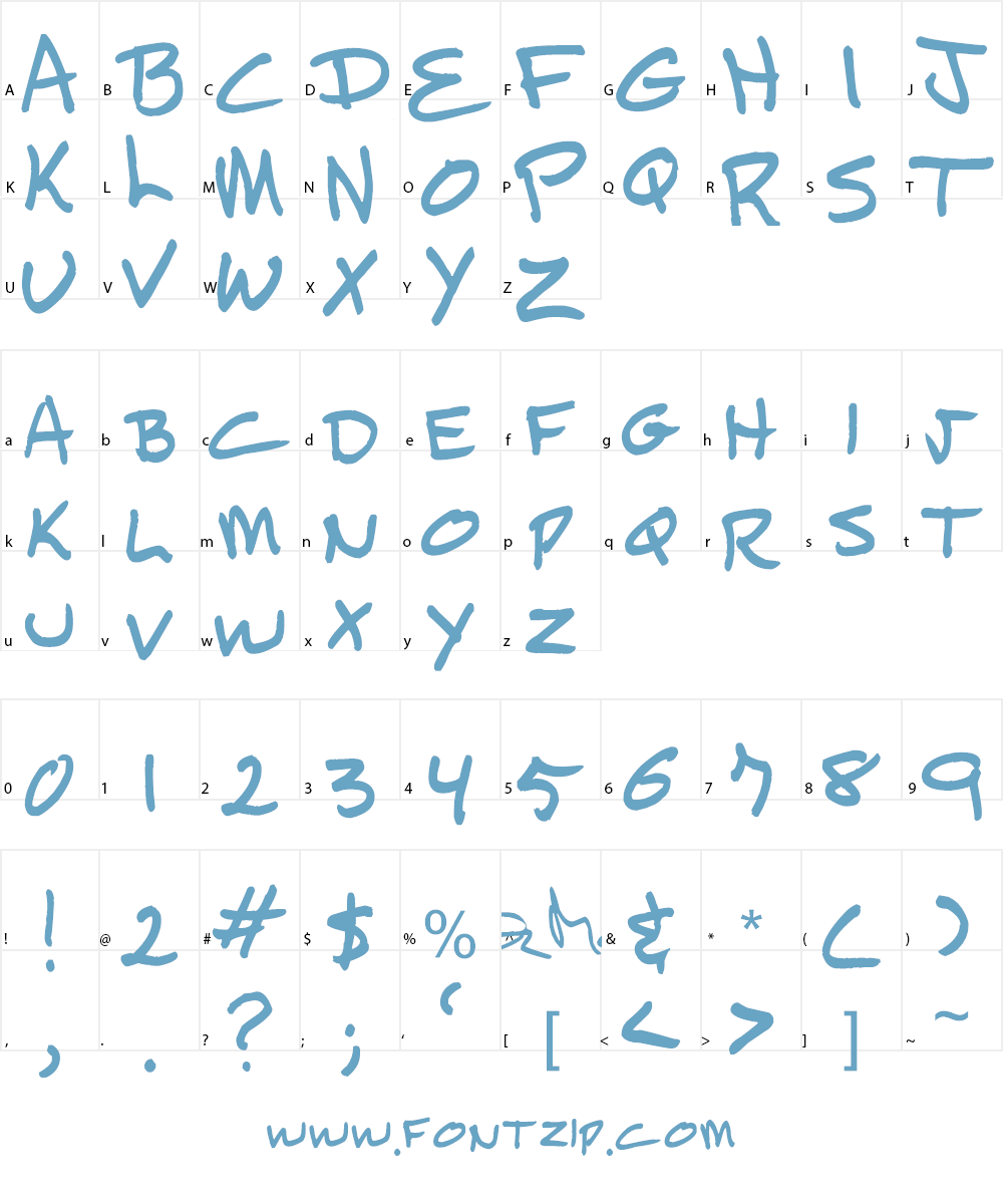 TickyRic Font Character