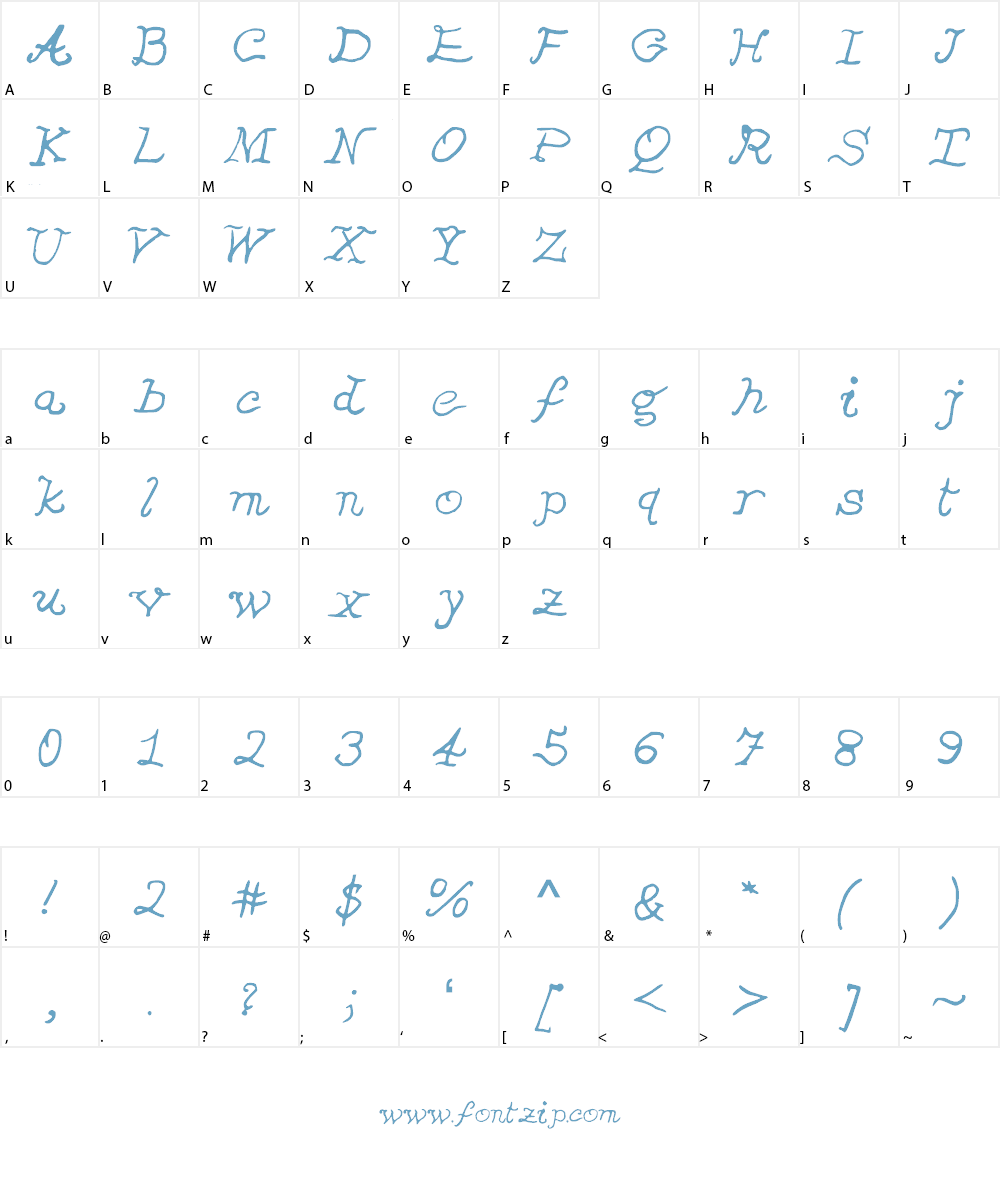 JDVeronica Font Character