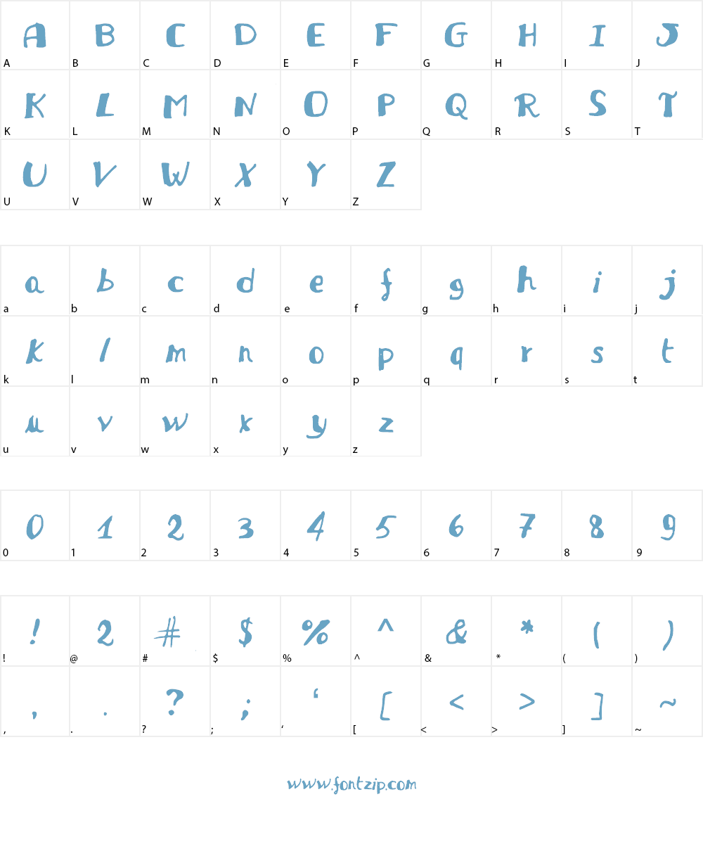 JDFabiola Font Character