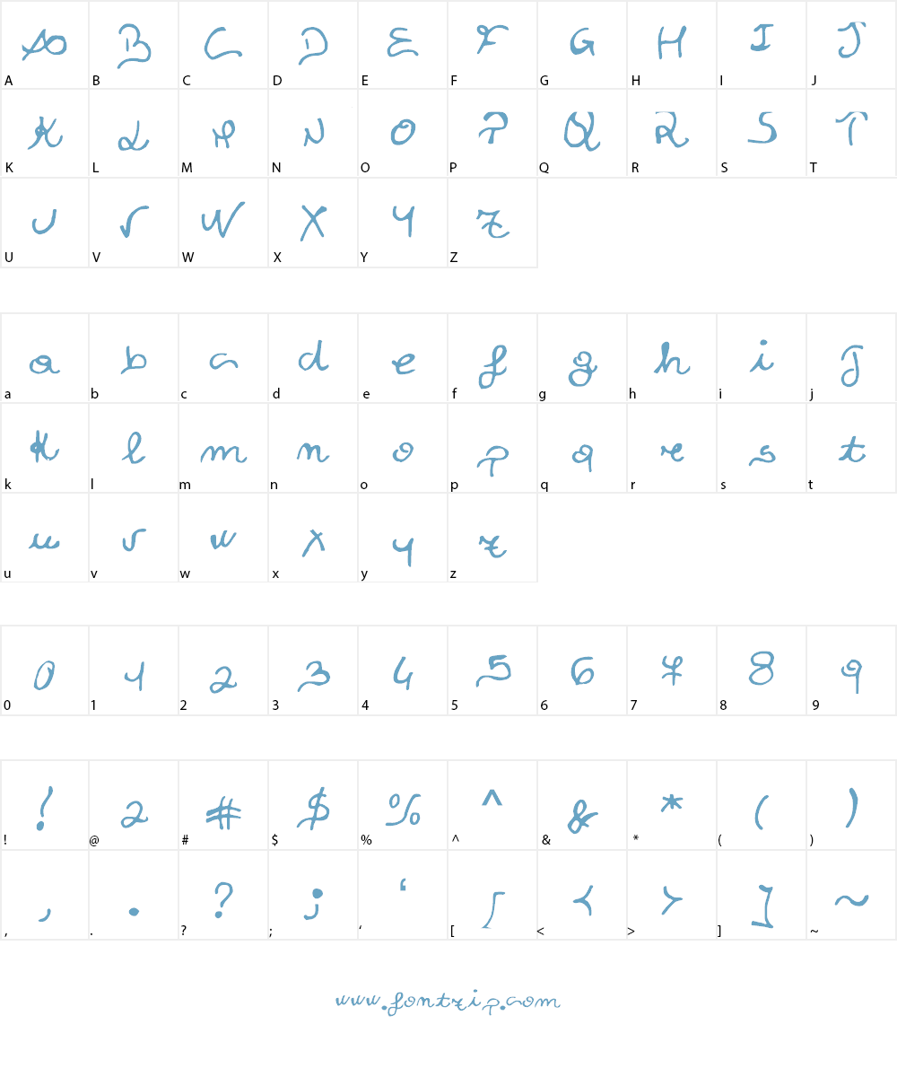 JDTreasure Font Character