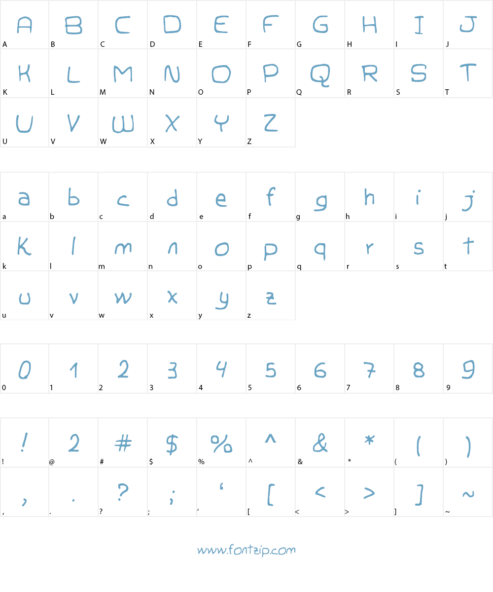 JDTechno Font Character