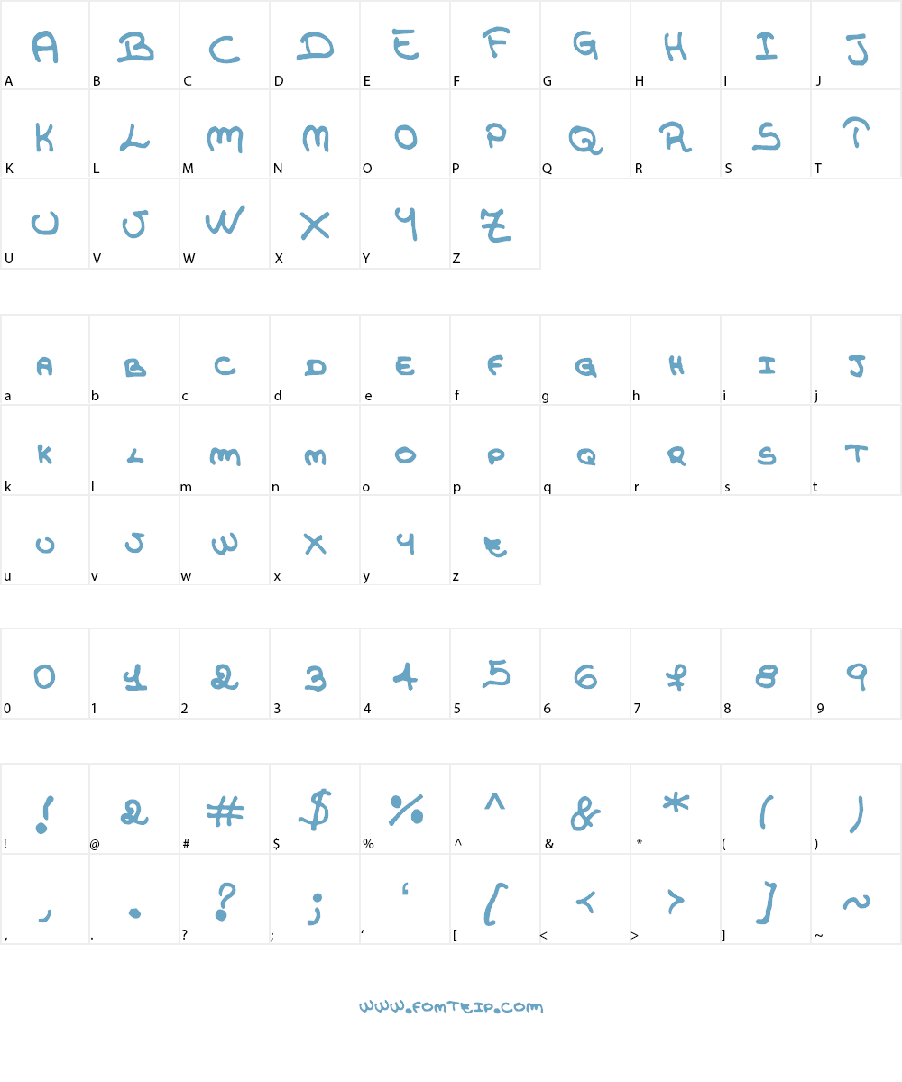 JDTeresa Font Character