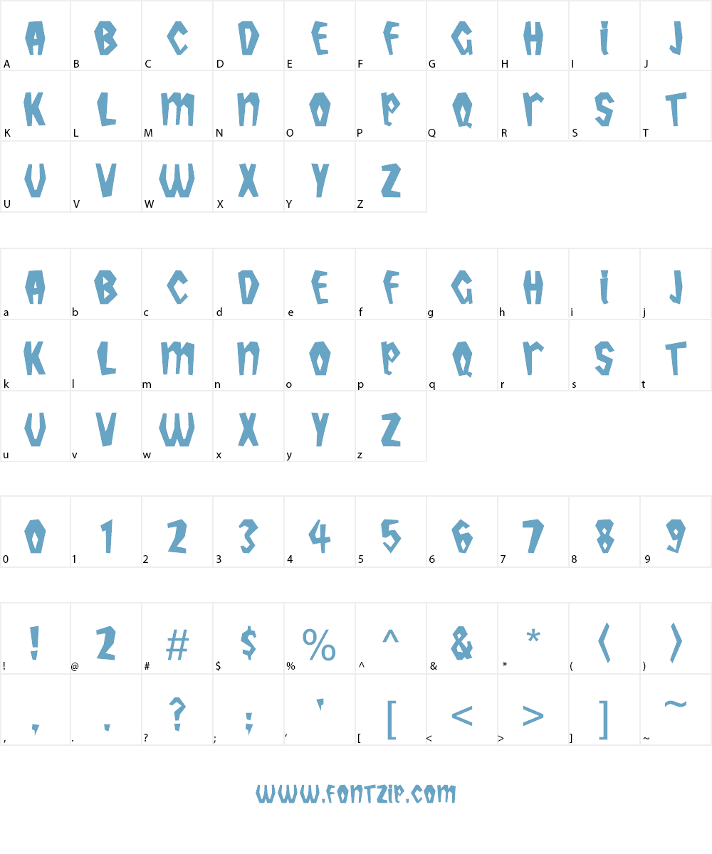 Tropicana Font Character
