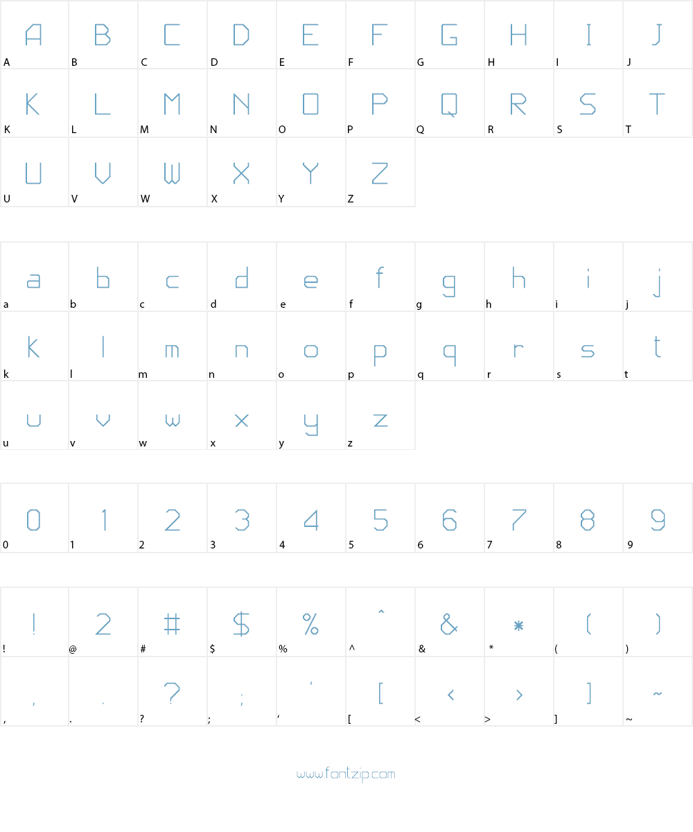 JD Code Font Character