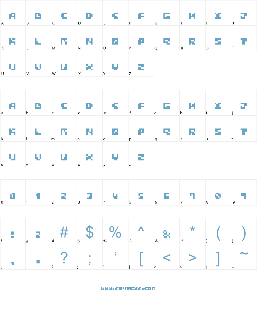 Block Talk Font Character