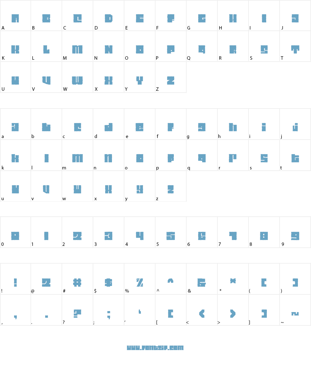 Characteristic Font Character