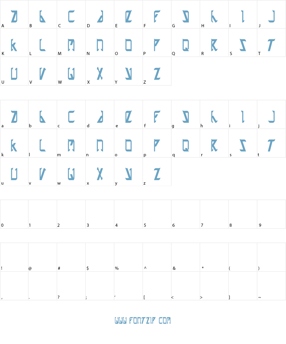 zetland Font Character